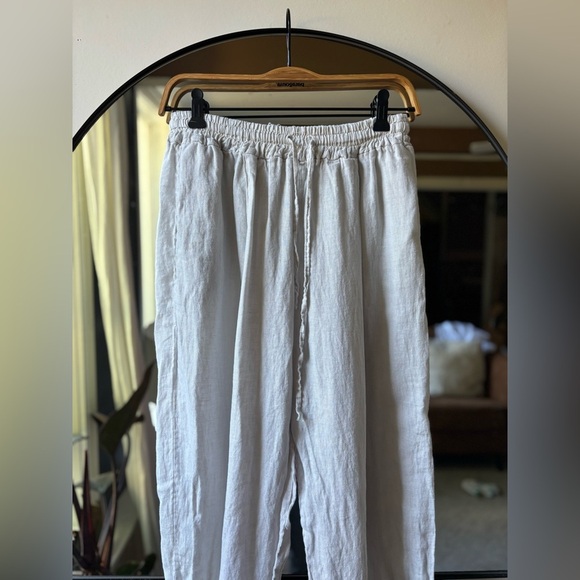 ACQUA LIMONE FLORENCE | linen pants in oatmeal | size medium - Picture 4 of 4